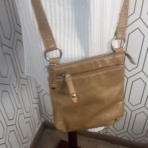 HOBO Geniune LEATHER   CARMEL  Colored Crossbody  Bag